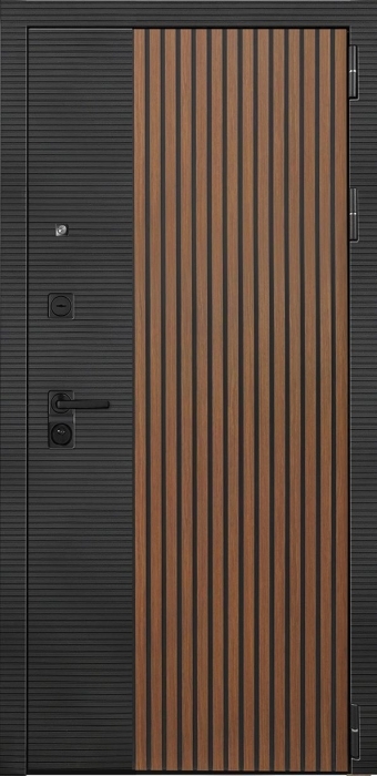 Входная дверь Модель L - 48 ФЛ-707 (10мм, белый софт) внешняя сторона
